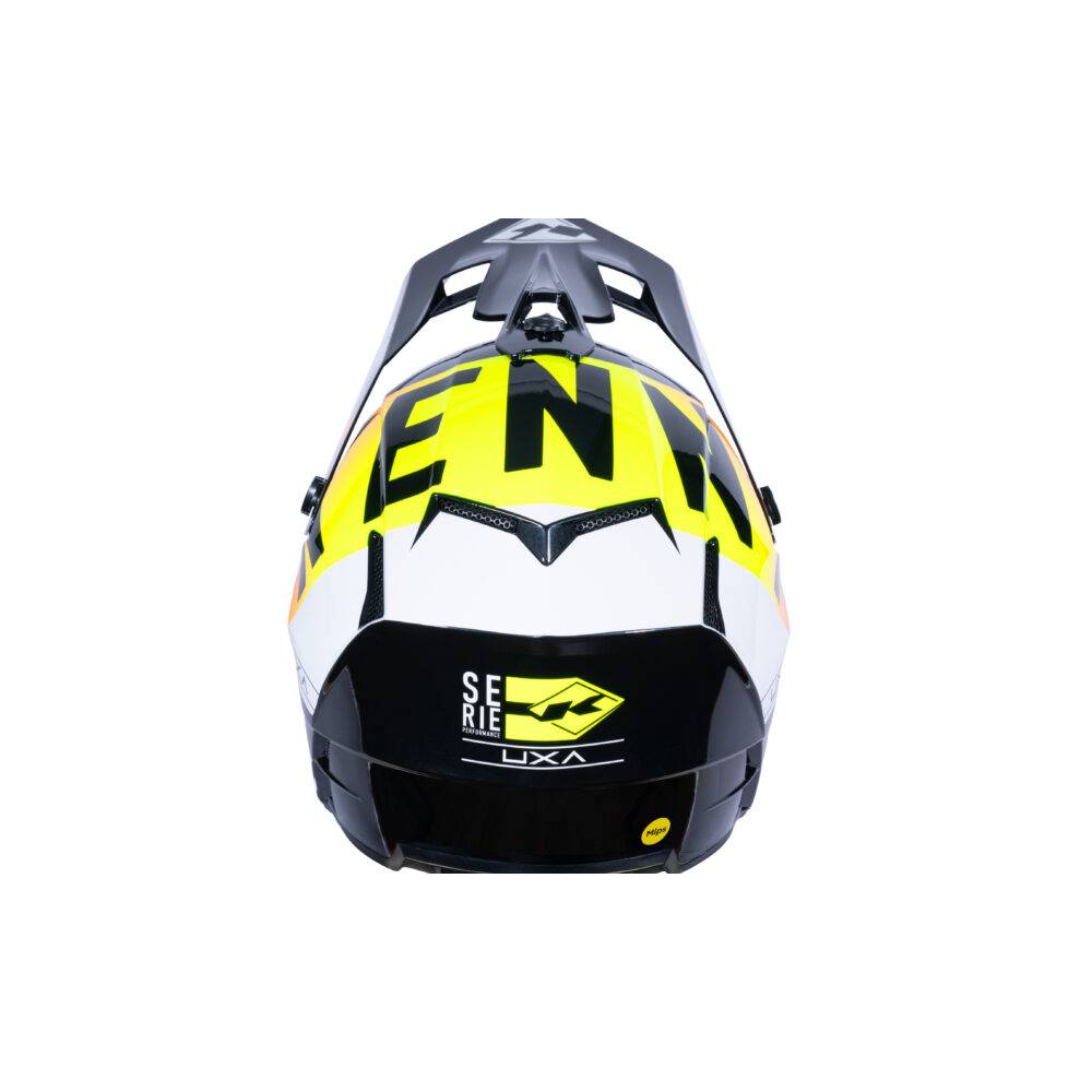 CASQUE KENNY PERFORMANCE GRAPHIC NOIR JAUNE FLUO ROUGE Casques