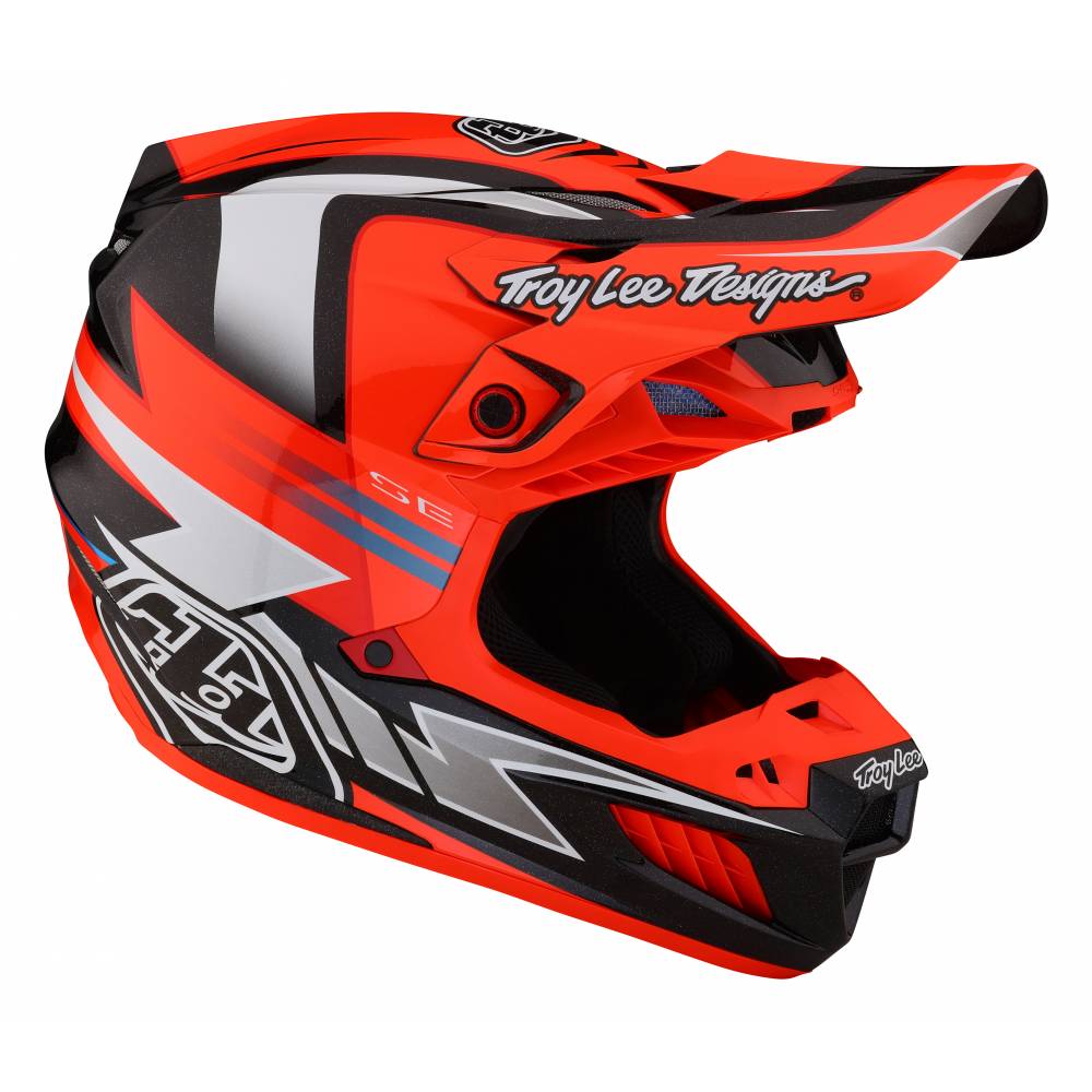 Casque Troy Lee Designs Se Ece Composite W Mips Saber Neo Orange