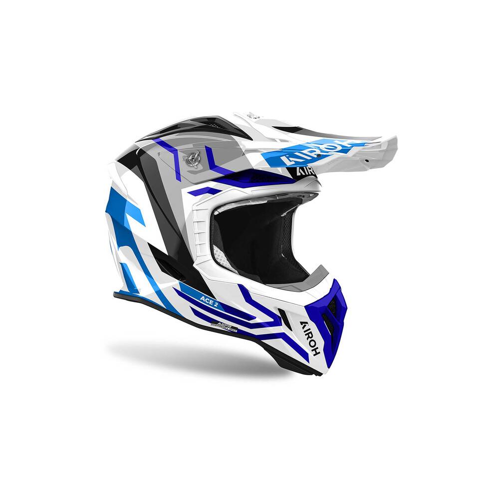 Casque Airoh Aviator Ace Ground Blue Gloss Casques Moto Tout