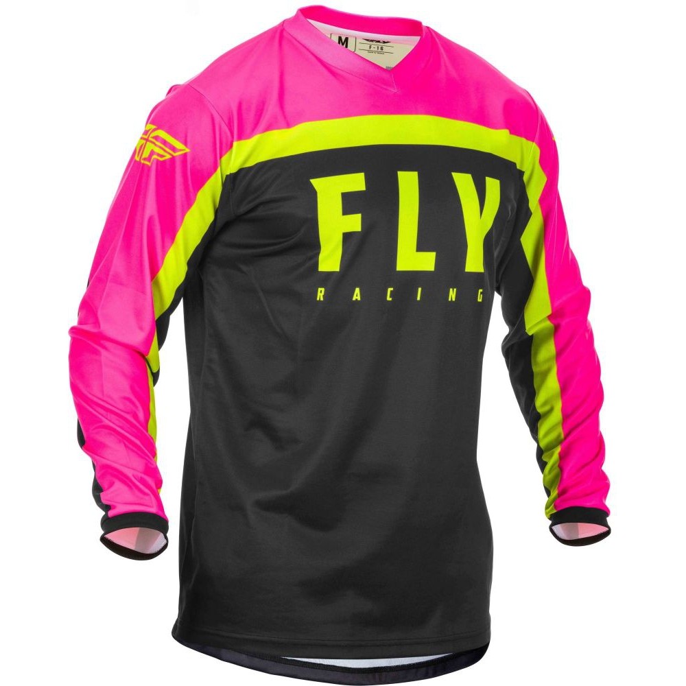 Maillot Fky F 16 Rose Fluonoirjaune Fluo Maillots Wolff Ktm